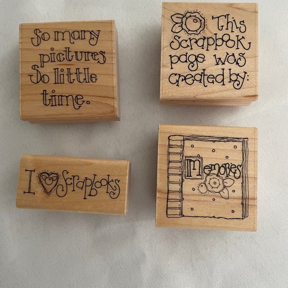 JRL Design Vintage Scrapbook Wood Mounted Stamps, Card Making, Photo Albums - Picture 6 of 15